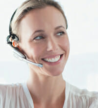 Picture of a woman customer service rep to show Zontec SPC software support.